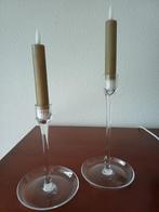 Glazen Kaarsenstandaard - Set van 2, Ophalen of Verzenden, Glas