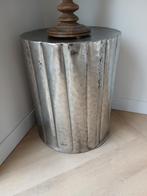 PTMD bijzettafel zilver, Minder dan 55 cm, Gebruikt, Metaal of Aluminium, Rond