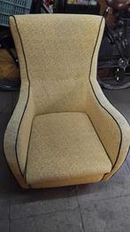 Vintage Gele Fauteuil, Huis en Inrichting, Fauteuils, Gebruikt, Vintage, 75 tot 100 cm, Ophalen of Verzenden