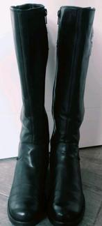 Zwarte Hoge Leren Laarzen -Maat 38- Helioform- Brede Schacht, Kleding | Dames, Schoenen, Hoge laarzen, Zwart, Ophalen of Verzenden