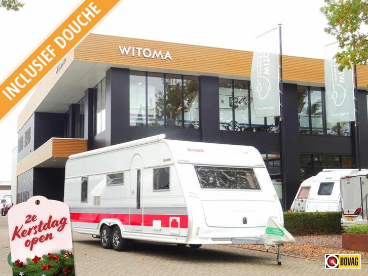 Kabe Royal 740 GXL 2e kerstdag geopend!, Caravans en Kamperen, Caravans, Bedrijf, tot en met 5, 1500 - 2000 kg, Treinzit, Kabe