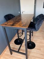 Mooie tafel/ bureau/ bar en krukken, Huis en Inrichting, 50 tot 100 cm, 100 tot 150 cm, Rechthoekig, Zo goed als nieuw
