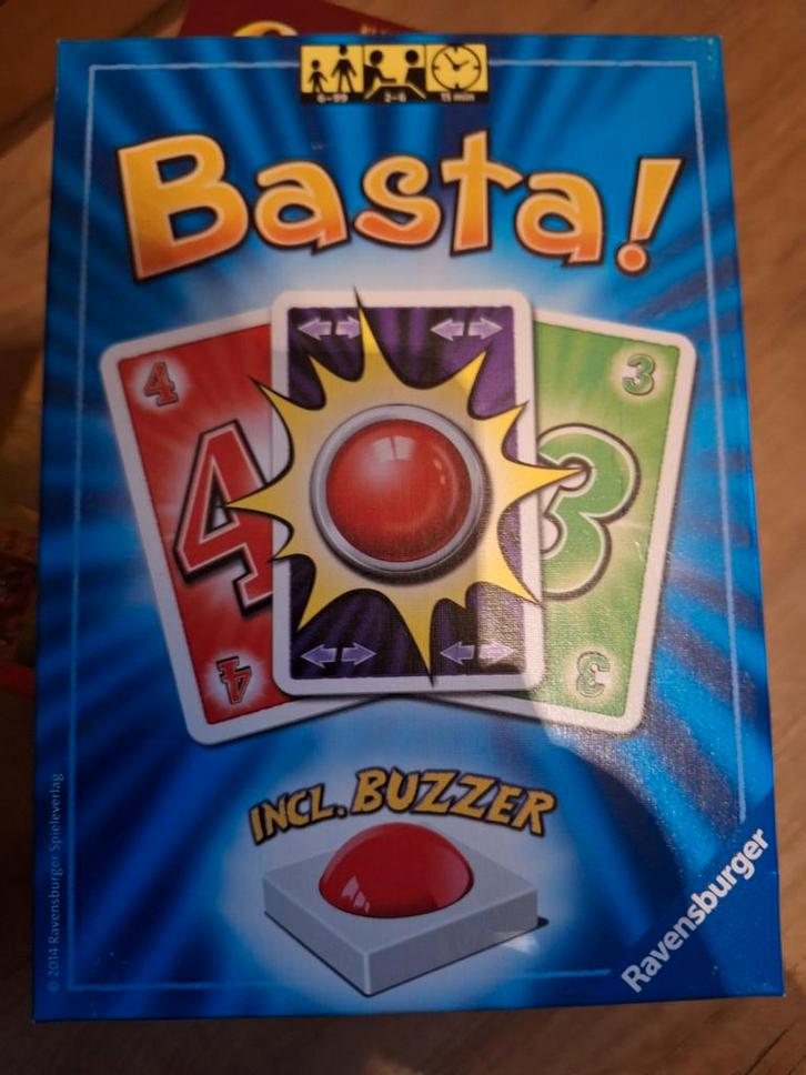 Basta! Ravensburger Bordspel, Hobby en Vrije tijd, Gezelschapsspellen | Bordspellen, Zo goed als nieuw, Drie of vier spelers, Vijf spelers of meer
