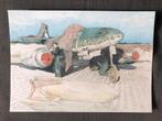 Elke dag update! In uitvoering: Tekening Messerschmitt 262, Ophalen of Verzenden, Nieuw, Kaart, Foto of Prent