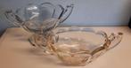 4 Chippendale glazen schalen en melk kannetje., Antiek en Kunst, Antiek | Glas en Kristal, Ophalen of Verzenden