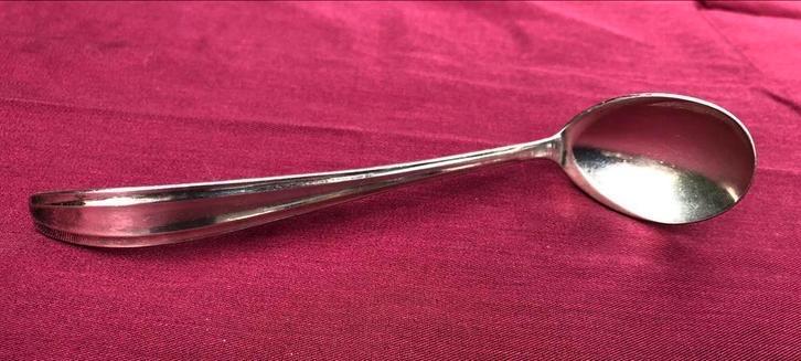 Vintage verzilverde jamlepel Gero 235 Progressive, Antiek en Kunst, Antiek | Goud en Zilver, Zilver, Ophalen of Verzenden