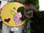 Geboorteborden / geboortebord meisje baby op maan, geen borg, Kinderen en Baby's, Kraamcadeaus en Geboorteborden, Ophalen, Nieuw