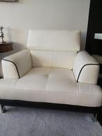 Wit leren lounge fauteuils, Huis en Inrichting, Twee, Modern, Leer, Ophalen of Verzenden