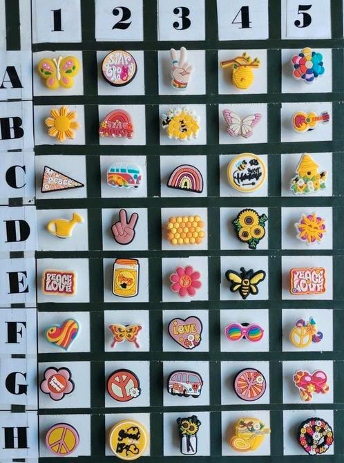 Leuke Zomerse Hippie Bijen Jibbitz Charms voor de Crocs - i, Verzamelen, Speldjes, Pins en Buttons, Transport, Ophalen of Verzenden