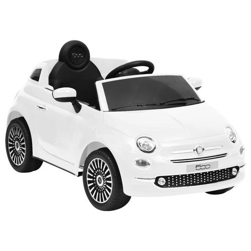Fiat 500 kinderauto elektrisch wit GRATIS VERZONDEN!, Kinderen en Baby's, Speelgoed | Buiten | Voertuigen en Loopfietsen, Nieuw