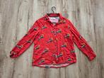 Prachtige rode blouse met huizen print van Thinking Mu, L., Onb, Maat 42/44 (L), Ophalen of Verzenden, Onb