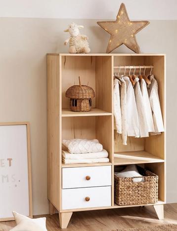 Houten kledingkast Boxy kids bruin 81x40x125cm beschikbaar voor biedingen