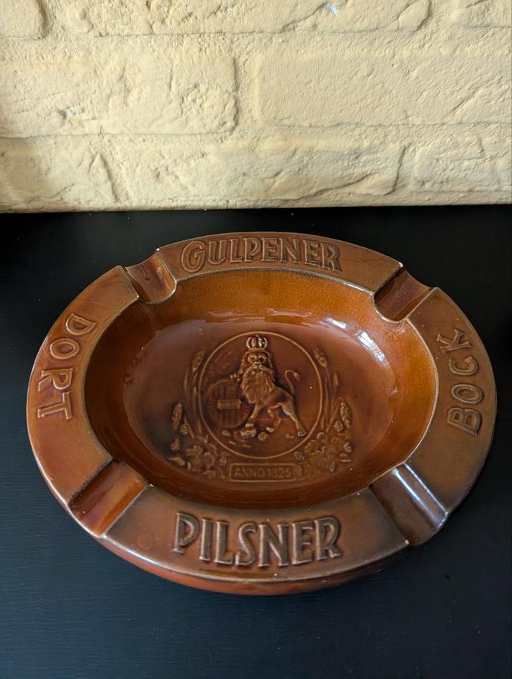 Gulpener Bier Asbak - Vintage, Verzamelen, Rookartikelen, Aanstekers en Luciferdoosjes, Ophalen of Verzenden