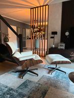 Eames lounche chair, Zwart, Leer, Ophalen of Verzenden, Zo goed als nieuw