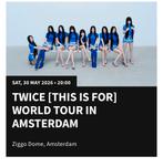 WTS Twice Amsterdam Seated Ticket ( cheaper ) Vak 210 row 2, Eén persoon