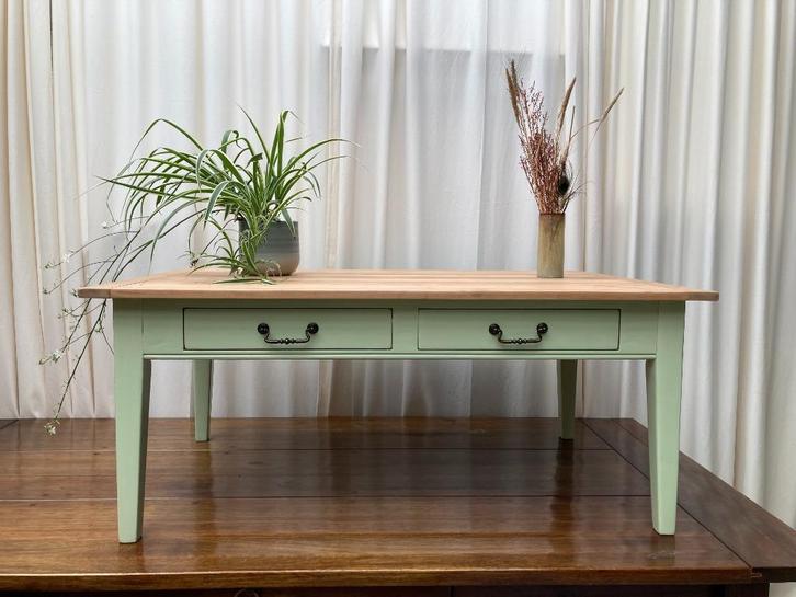 Bijzettafel / salontafel / coffeetafel, Huis en Inrichting, Tafels | Bijzettafels, Rechthoekig, 45 tot 60 cm, Hout, Ophalen