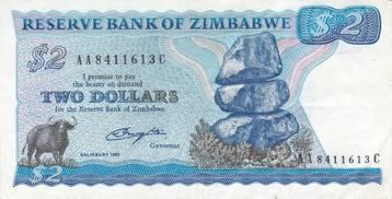 ZIMBABWE TWO D0LLARS 1980 beschikbaar voor biedingen