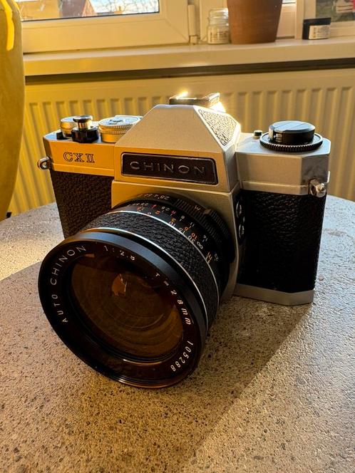 Chinon CX II + 28mm lens, Audio, Tv en Foto, Fotocamera's Analoog, Gebruikt, Spiegelreflex, Overige Merken, Ophalen of Verzenden