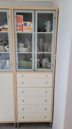 Vitrinekast met lades gaat weg ivm verhuizing 69x195, Ophalen, 50 tot 100 cm, Zo goed als nieuw, 150 tot 200 cm