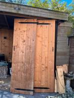 2x Openslaande (kast)deuren steigerhout, Tuin en Terras, Bergingen en Tuinkasten, Ophalen, Gebruikt, Hout, Overige typen