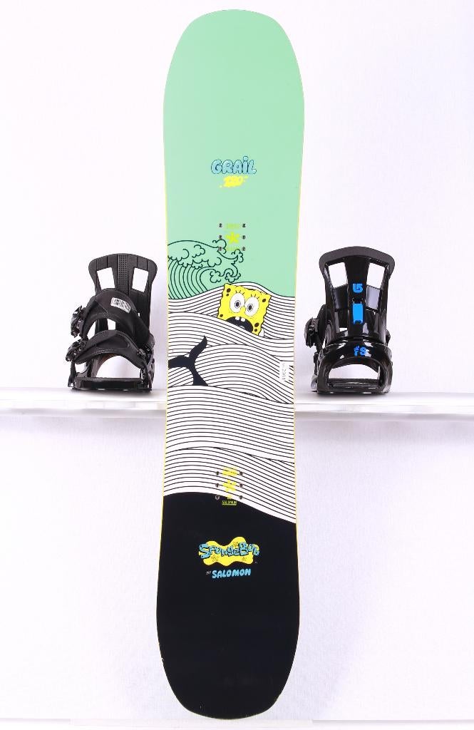 120 kinder snowboard SALOMON GRAIL, Black/turquoise, Sport en Fitness, Snowboarden, Gebruikt, Board, Ophalen of Verzenden