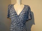 Fabienne Chapot wikkel jurk in blauw print mooi maat 44, Kleding | Dames, Jurken, Maat 42/44 (L), Zo goed als nieuw, Verzenden