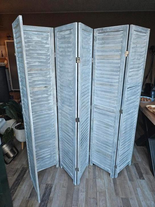 Zgan:
1 kamerscherm 210x165 cm hout,oud grijs, € 130,-, Huis en Inrichting, Woonaccessoires | Kamerschermen, Zo goed als nieuw