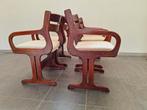 Vintage/brutalist stoelen midcentury., Gebruikt, Ophalen of Verzenden, Hout