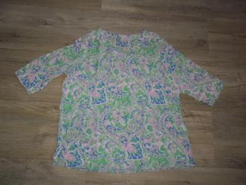 Milano Italy Groen/Roze/Blauw Tuniek Met Print Maat 46 beschikbaar voor biedingen