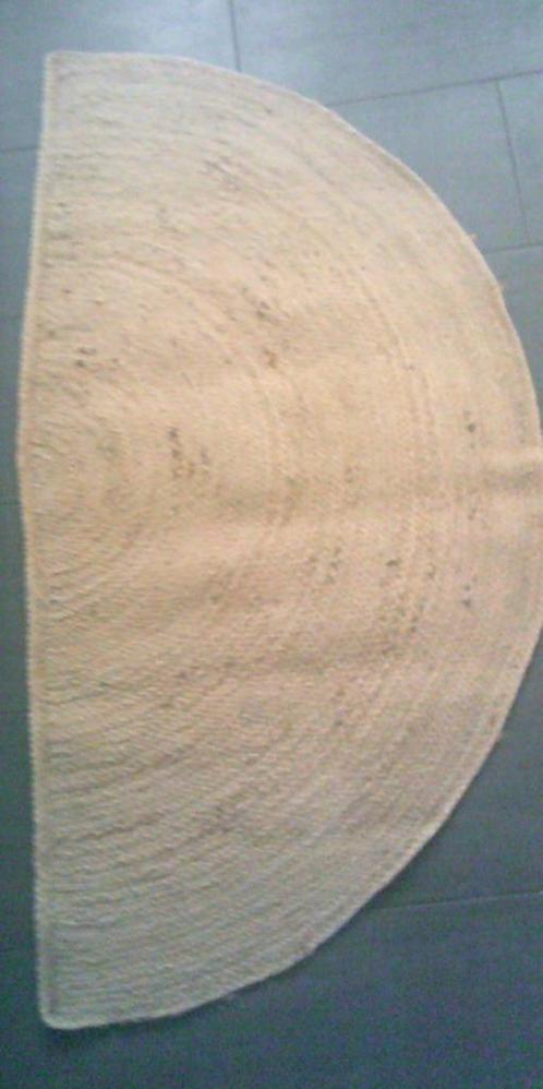 KEY WEST Handmade jute vloerkleed halve cirkel 75x150cm, Huis en Inrichting, Stoffering | Tapijten en Kleden, Gebruikt, 100 tot 150 cm