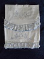 vintage ledikant wieg lakentje + sloopje - kant + borduursel, Ophalen of Verzenden, Pop