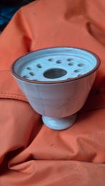 Vintage Nagtegaal Utrecht Bloemsteker - Wit Keramiek, Wit, Aardewerk of Porselein, Ophalen of Verzenden, Zo goed als nieuw