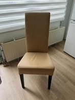 Lederen eetkamer stoelen, Huis en Inrichting, Stoelen, Ophalen, Gebruikt, Overige kleuren, Hout