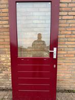 Meranti Buitendeur - hardhouten Achterdeur, Ophalen, Gebruikt, 80 tot 100 cm, Buitendeur