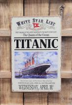 Titanic 10th april white star line reclamebord van metaal, Verzamelen, Reclamebord, Info@deconoord.nl, Deco Noord, Nieuw