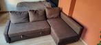 Hoekbank (en slaapbank) friheten ikea, Ophalen, Gebruikt, Bruin, Tweepersoons