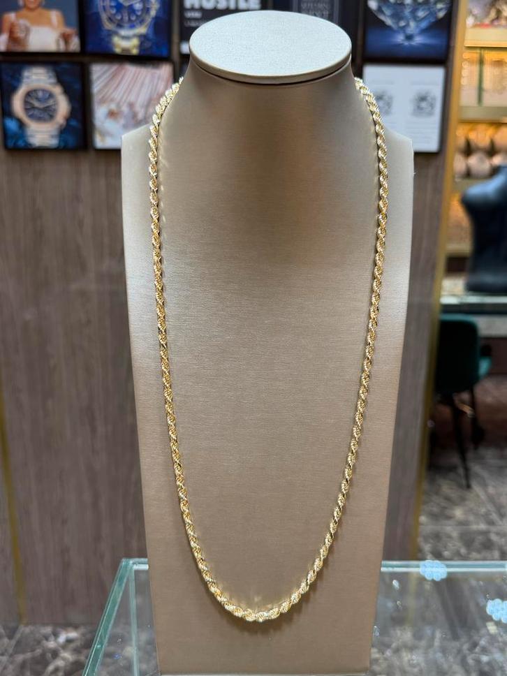 14KT Goud - 45.8 Gram - Ketting - ROPE - Gedraaide ketting, Sieraden, Tassen en Uiterlijk, Kettingen, Nieuw, Goud, Ophalen