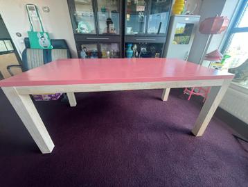 Houten Eettafel tafel Roze rechthoek 180cm! beschikbaar voor biedingen