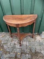 Een antiek eikenhouten halfrond tafeltje +/- 1920, Ophalen