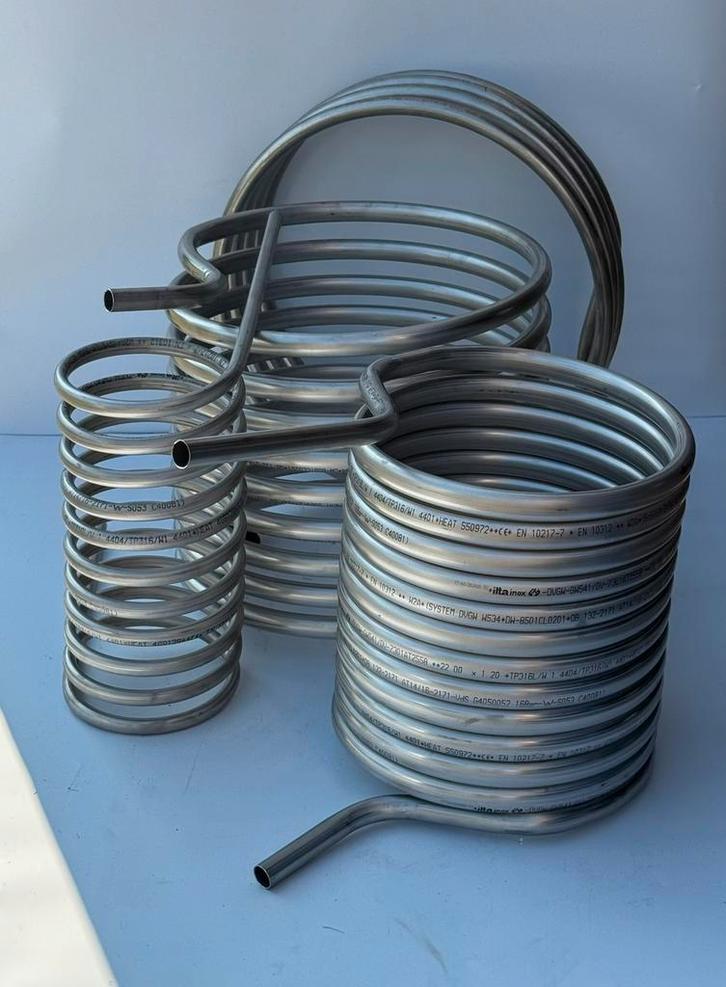 Rvs warmtewisselaar zwembadverwarming spiraal rvs 17.5 cm, Tuin en Terras, Zwembad-toebehoren, Nieuw, Verwarming, Ophalen of Verzenden