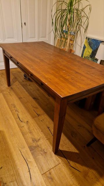 Houten eetkamertafel 180 x 88 cm met diepe lades beschikbaar voor biedingen