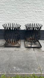 2 vuurkorven op plateau., Tuin en Terras, Vuurkorven, Ophalen, Gebruikt