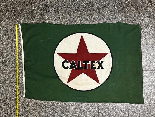 Caltex XL formaat oude originele enkelzijdige katoenen vlag, Verzamelen, Automerken, Motoren en Formule 1, Gebruikt, Formule 1