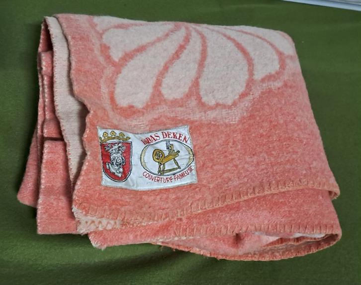 Vintage deken "Didas" 160 x 200 cm, Huis en Inrichting, Woonaccessoires | Plaids en Woondekens, Gebruikt, Ophalen of Verzenden