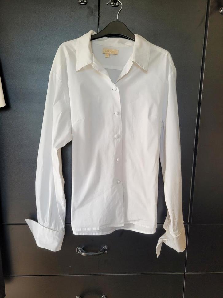 Mooie chique blouse mt xl xxl ladress la dress poplin, Kleding | Dames, Blouses en Tunieken, Zo goed als nieuw, Maat 46/48 (XL) of groter