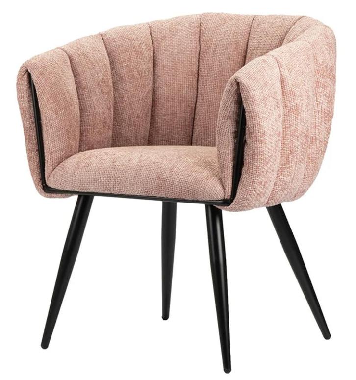 Breeze Chair Pastel Pink – Luxe Eetkamerstoelen – Pole to Po, Huis en Inrichting, Stoelen, Nieuw, Vijf, Zes of meer stoelen, Metaal