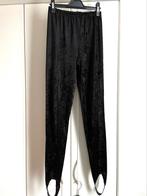 Vintage zwart velours legging, Maat 36/38 (S), Gedragen, Ophalen of Verzenden, Legging