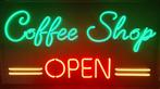 Te koop in goede staat Koffieshop Neon verlichting ., Verzamelen, Zo goed als nieuw, Ophalen, Lichtbak of (neon) lamp