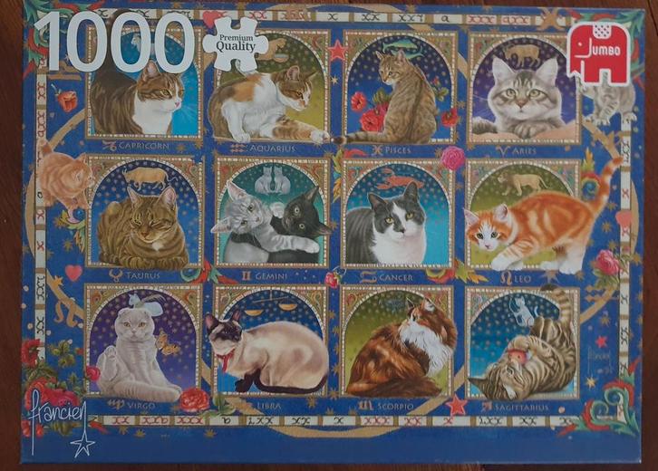 Poezen Katten Puzzel - 1000 Stukjes, Hobby en Vrije tijd, Denksport en Puzzels, Zo goed als nieuw, 500 t/m 1500 stukjes, Ophalen