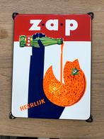 Zap heerlijk emaille reclamebord, Verzamelen, Ophalen of Verzenden, Zo goed als nieuw, Reclamebord